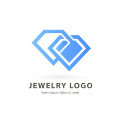 Logo design abstract diamond vector template.