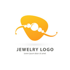 Logo design abstract necklace vector template.