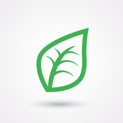 Leaf icon, eco logo. Vector