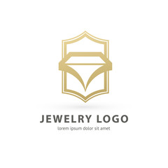Logo design abstract diamond vector template.