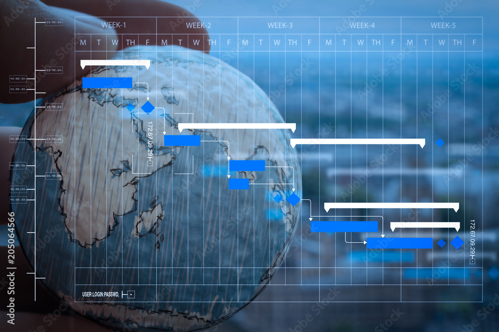 Poster close up of businessman hand showing texture the world with digital social media network diagram con