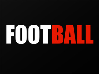 Banner with word football. Vector background. Eps 10