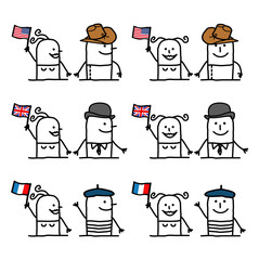Cartoon Characters Set 1 - Countries and Tradition