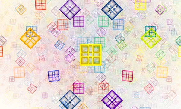 Beautiful background, chaos squares for art projects © ol41ka