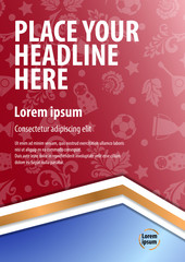 Layout Template design of the poster for sport event.