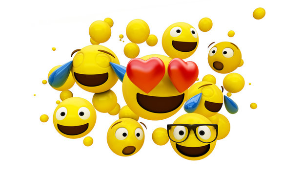 emoticons group isolated