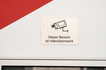 Schild kennzeichnung Videoüberwachung videoüberwacht