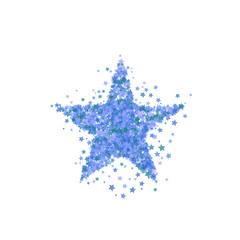 Blue Star Burst. Starry Pattern