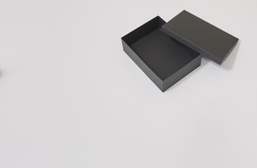 Obraz premium black gift box isolated