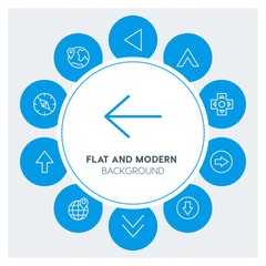 location, arrows, cursors Infographic Circle outline Icons Set. Contains such Icons as  business,  website,  elements,  background,  pattern,  banner,  slider and more. Fully Editable. Pixel Perfect