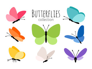 Colored spring butterflies