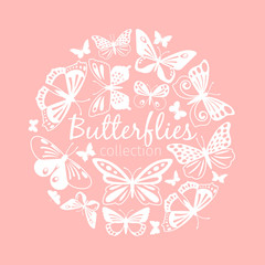 Butterflies circle pattern