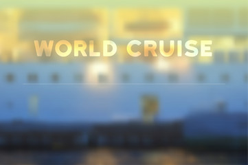 Ship blur vector background