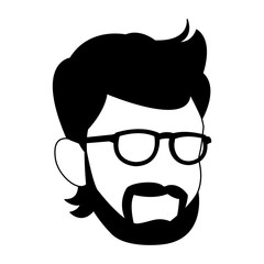 Young man faceless vector illustration graphic design