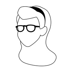Young woman faceless vector illustration graphic design