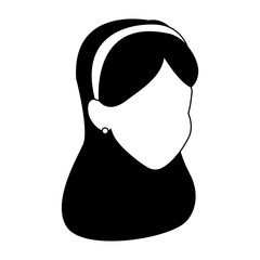 Young woman faceless vector illustration graphic design