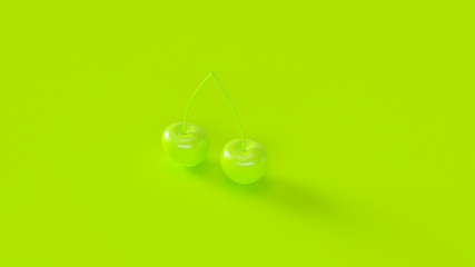 Green Cherries 3d illustration