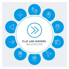 location, arrows, cursors Infographic Circle outline Icons Set. Contains such Icons as  business,  website,  elements,  background,  pattern,  banner,  slider and more. Fully Editable. Pixel Perfect