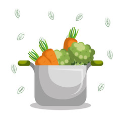 fresh vegetables healthy food vector illustration design