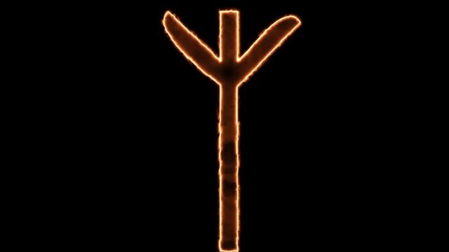 Viking Rune Algiz in Alpha Channel