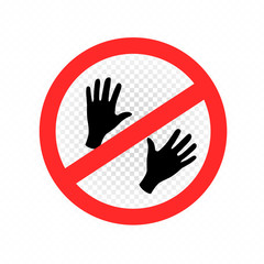 do not touch sign symbol icon