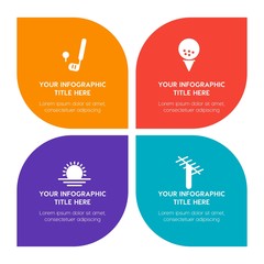 Flat science, sports, nature infographic timeline template with floral shape for presentations, advertising, annual reports