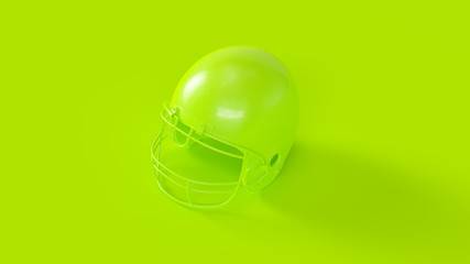 Bright Green Helmet 3d illustration