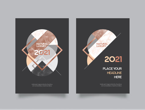 Marble Abstract Background Book Cover Design Template