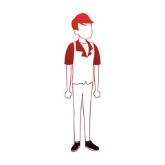 Young man cartoon with casual clothes vector illustration graphic design