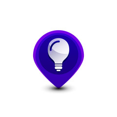 Light bulb, new idea concept web button