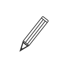 Pencil icon. Vector illustration, flat design.