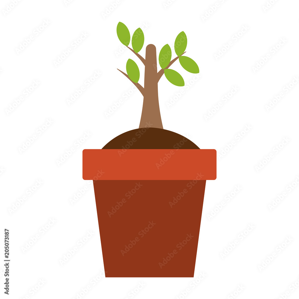 Poster Plant in pot symbol vector illustration graphic design