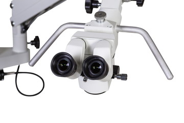 Modern medical equipment - ophthalmology operation surgical microscope isolated
