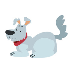 Cute dog cartoon vector illustration graphic design