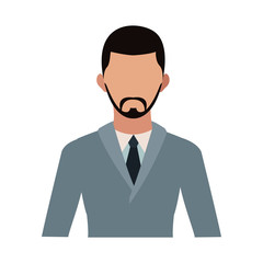 Businessman avatar profile vector illustration graphic design