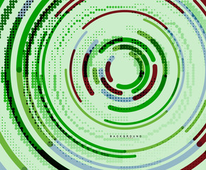 Circular lines, circles, geometric abstract background