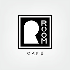 Room cafe vector logo, icon, symbol, concept