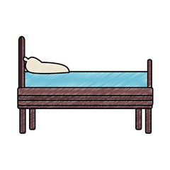 Bed furniture isolated vector illustration graphic design