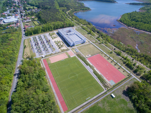 Stadion Fussballplatz Sportst&auml;tte Luftbvild