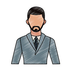 Businessman avatar profile vector illustration graphic design
