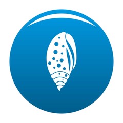 Sea shell icon. Simple illustration of sea shell vector icon for any design blue