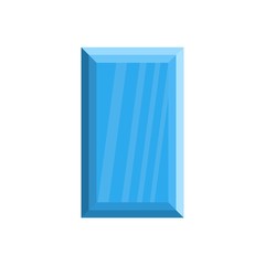 Faceted adamant icon. Flat illustration of faceted adamant vector icon for web.