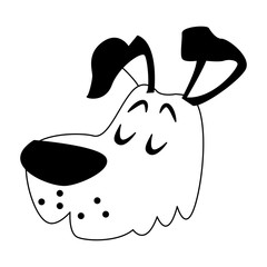 Cute dog cartoon vector illustration graphic design