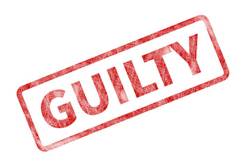 Guilty Stamp - Red Grunge Seal