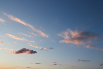 Fiery orange sunset sky.