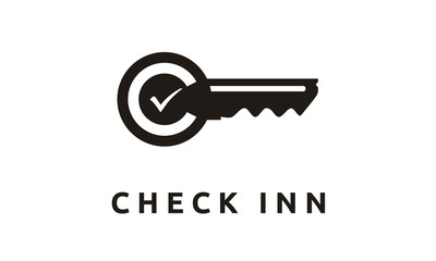 Key check mark initial C Check Inn / Check list logo design inspiration
