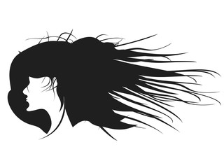 black woman hairstyle profile vector