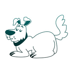 Cute dog cartoon vector illustration graphic design