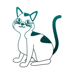 Cute cat cartoon vector illustration graphic design