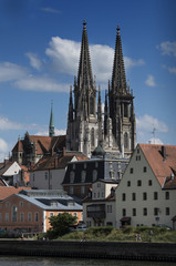 Fototapeta na wymiar Regensburg cathedral in germany